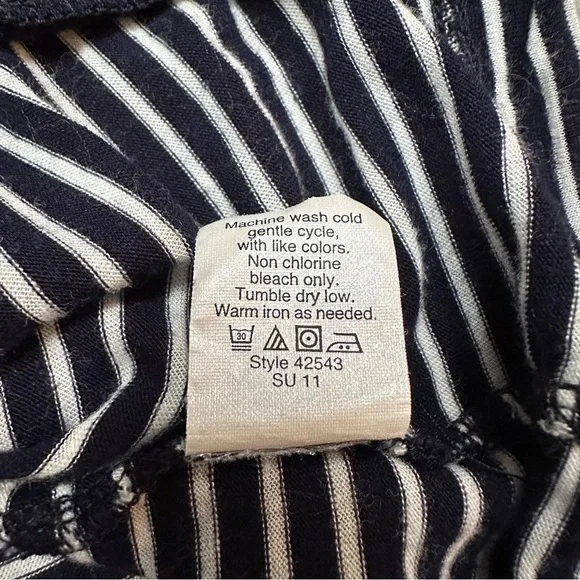 J. CREW navy white striped tank dress, S. - Picture 7 of 9